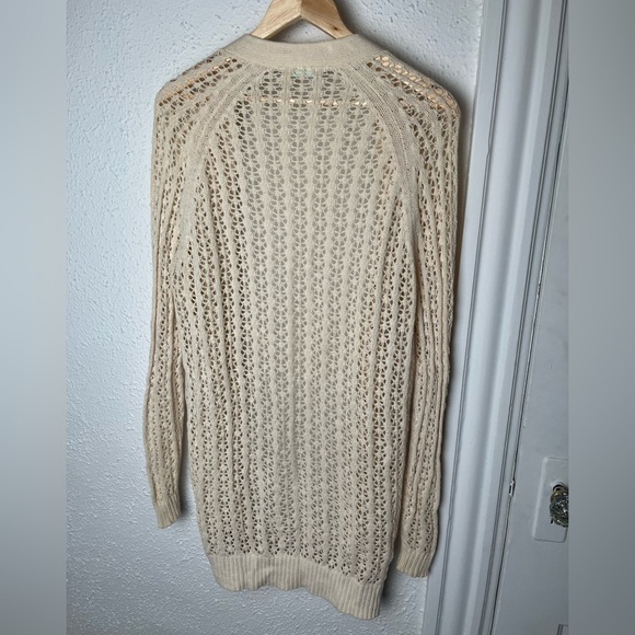 Urban Outfitters / Kimchi Blue long open knit cream cardigan - mredium - Picture 4 of 6